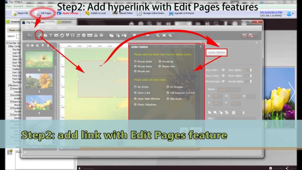 Flip Html5 Course Add Hyperlink Into Html5 Flipbook Pages Youtube