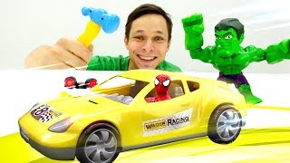 Игры с машинками - Супергерои в Автомастерской Фёдора! – Детское видео. Игры с машинками - Супергерои в Автомастерской Фёдора! – Детское видео.