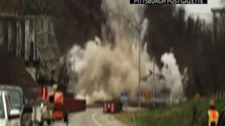 Raw Pittsburgh Bridge Crumbles During Implosion