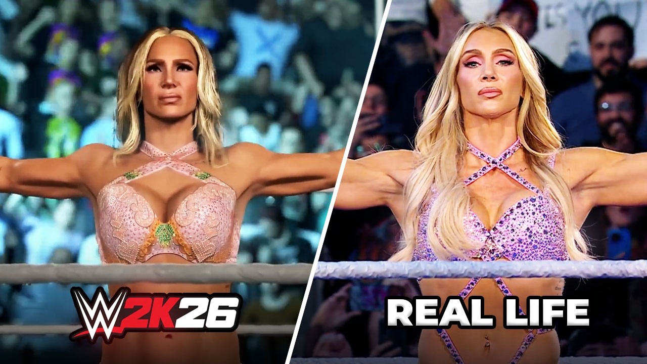 Выходы женщин на ринг в WWE 2K26 — сравнение игры и реальной жизни.