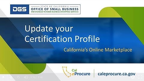 Update Your Certification Profile