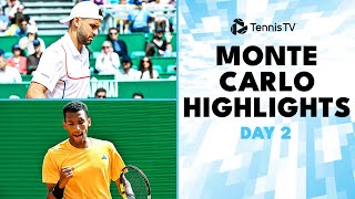 Khachanov vs Norrie; Dimitrov, Tsitsipas & Auger-Aliassime Play | Monte-Carlo 2024 Highlights Day 2