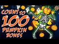 Halloween Count to 100 Rap for Kids | Redoo Just Dance Skeletons | 100 Pumpkin Bones 🎃 | PhonicsMan