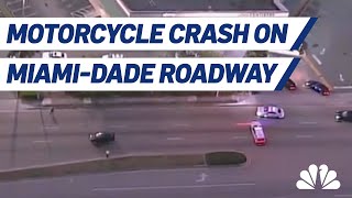 Motorcycle Crash Closes Miami-Dade Roadway