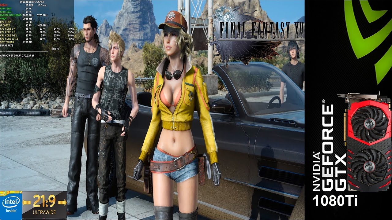 FINAL FANTASY XV WINDOWS EDITION DEMO Max Settings 3440x1440 | GTX 1080Ti | i7 5960X 4.4GHz