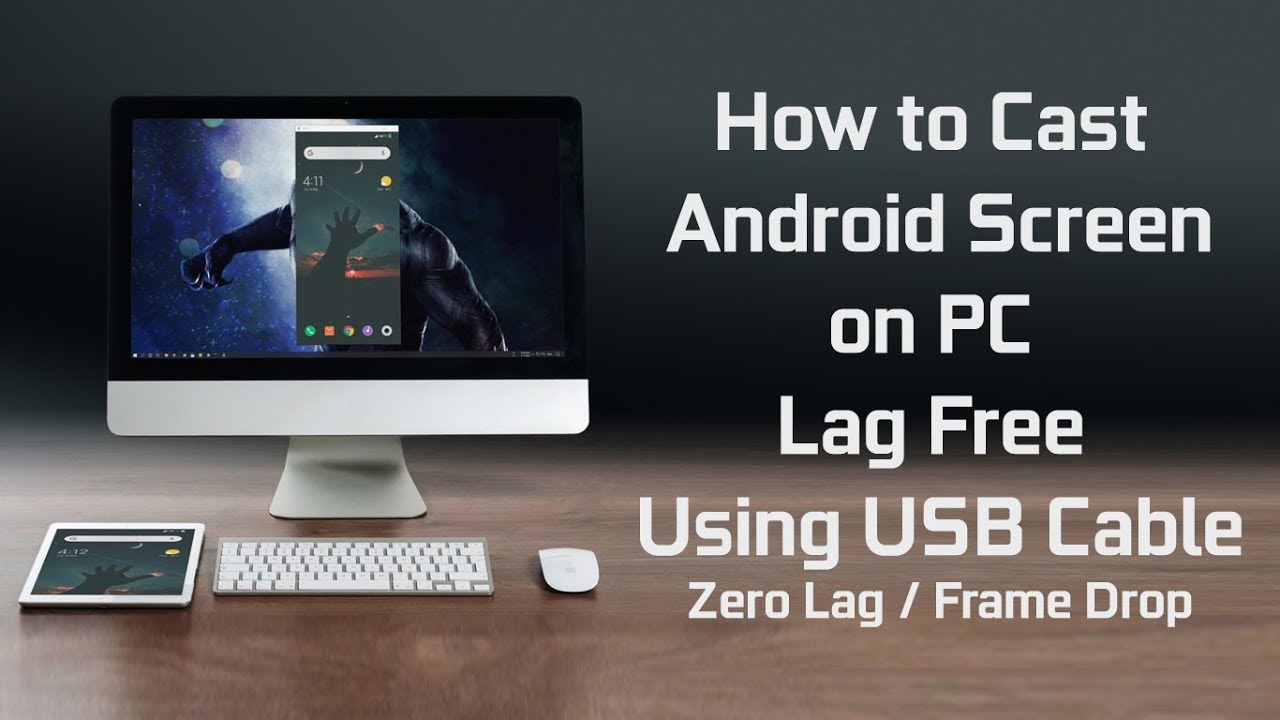 Cast Android Screen On Pc Using Usb Cable Lag Free Youtube