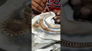 Making a gold necklace designs process ? jewellery goldmeking makingjewellery shorts