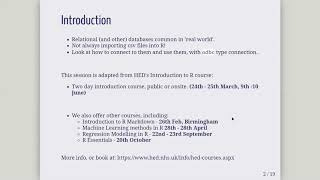 Database Connections in R Webinar