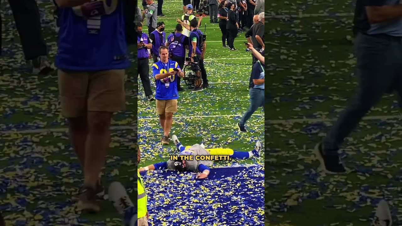 What it was like inside the stadium 🏟️ when the LA Rams won the SuperBowl