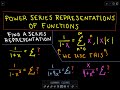 Power Series Representation of Functions