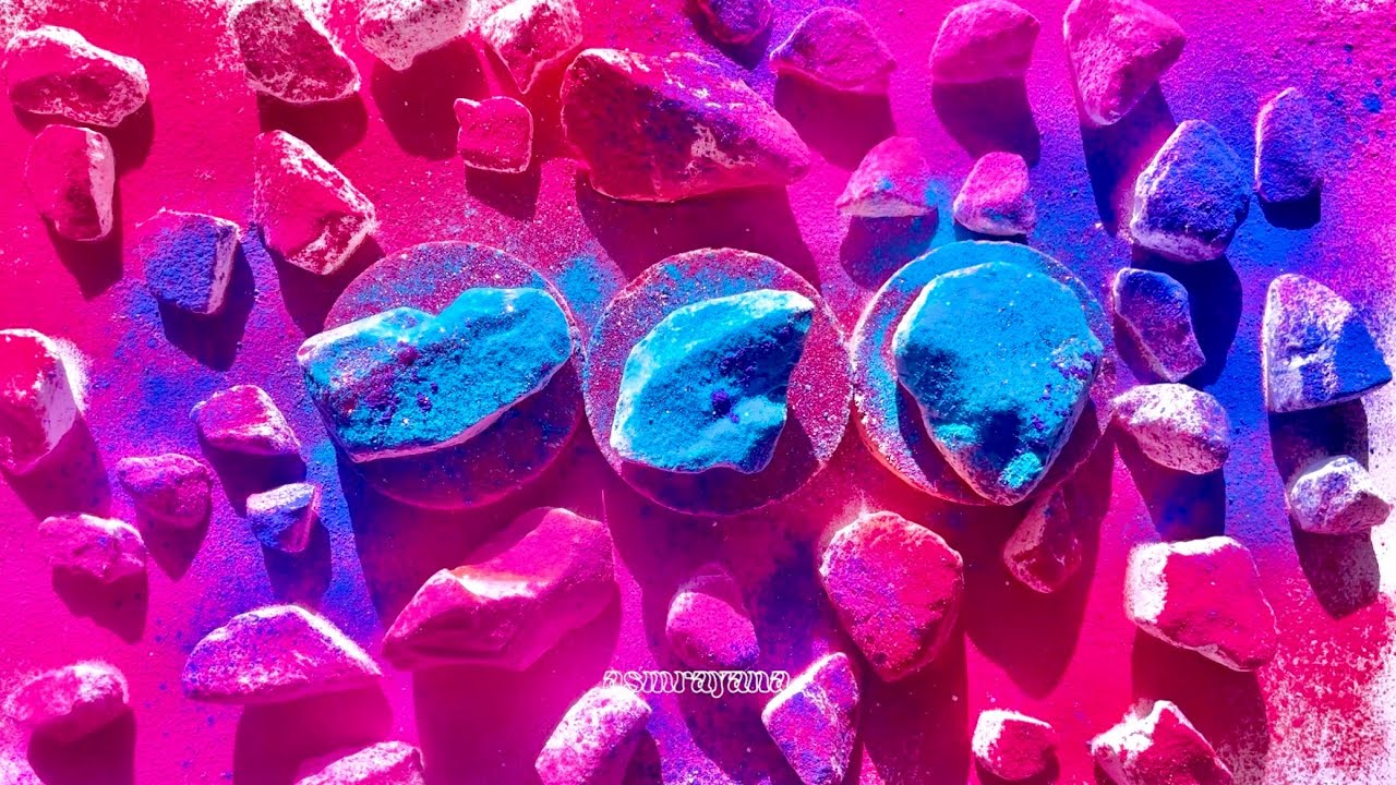 dyed crunchy z athletic chunks + dusty reforms gym chalk asmr YouTube