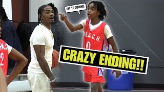 DAMANI OLIVER CALLS COACH A GOOFY AFTER CRAZY GAME WINNER!! (Reach Legends vs Young Pro Global)
