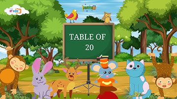 20x1=20 Multiplication, Table of twenty (20) Tables Song Multiplication Time of tables
