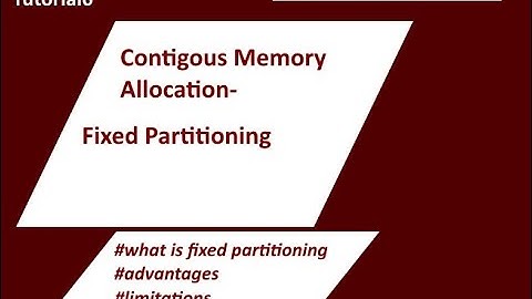 Contigous Memory Allocation-Fixed Partitioning Tutorial-6