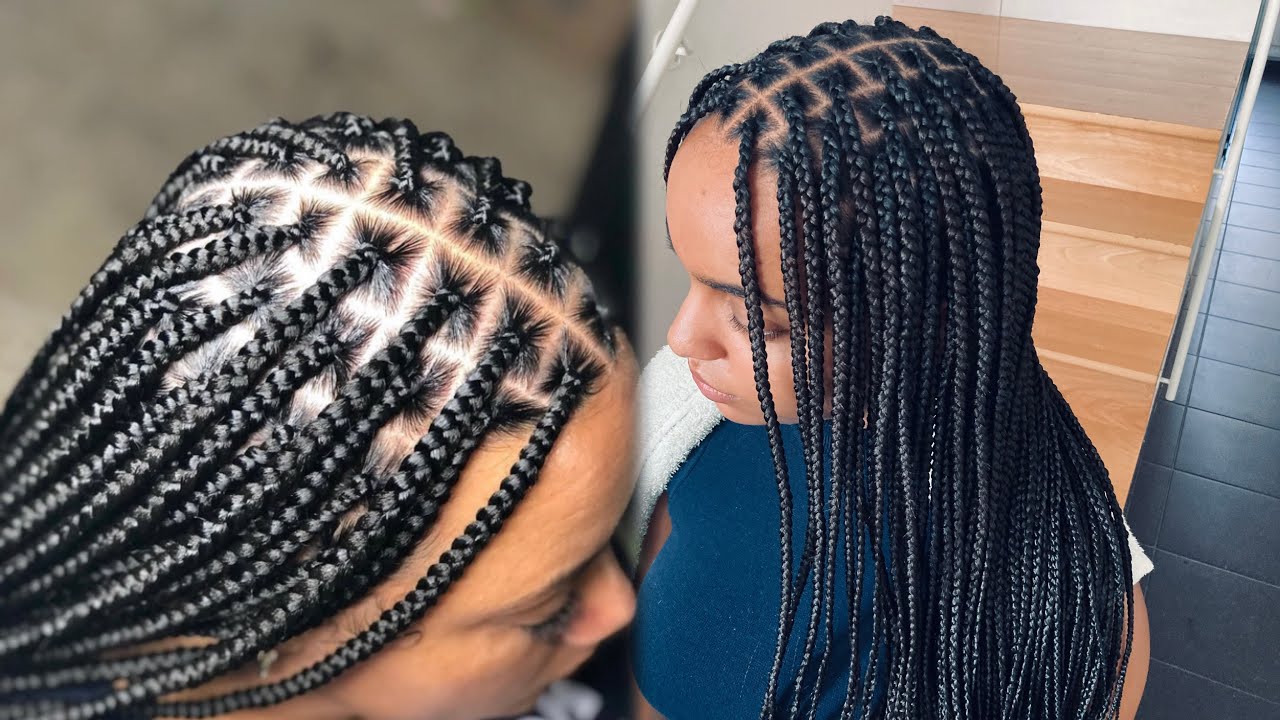 Knotless Braids Tutorial for beginners (my watch work) - YouTube