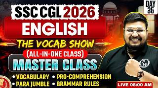 SSC CGL English Class 2026 | Most Expected Vocabulary - Top 500 Words | The Vocab Show by Bhragu Sir