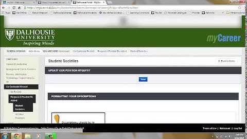 Dalhousie University CCR - How To Add A Society Position To The CCR Directory Tutorial