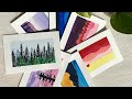 Mini watercolor landscapes | Watercolor paintings #youtubeshorts #shorts