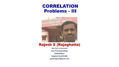 Correlation Problems Part-3