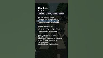 Thumbnail of Hey Jude - The Beatles (Lyrics) #heyjude #thebeatles #lyrics