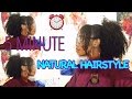 5 MINUTE NATURAL HAIRSTYLE | QUICK &amp; CUTE, LAZY DAY HAIR