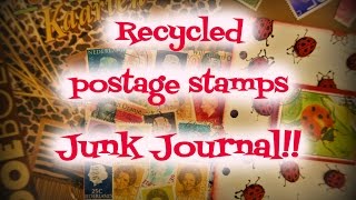 Recycled Postage Stamps Junk Journal!!