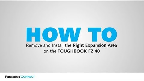 How to Remove and Install TOUGHBOOK 40 xPAKs in Right Expansion Area