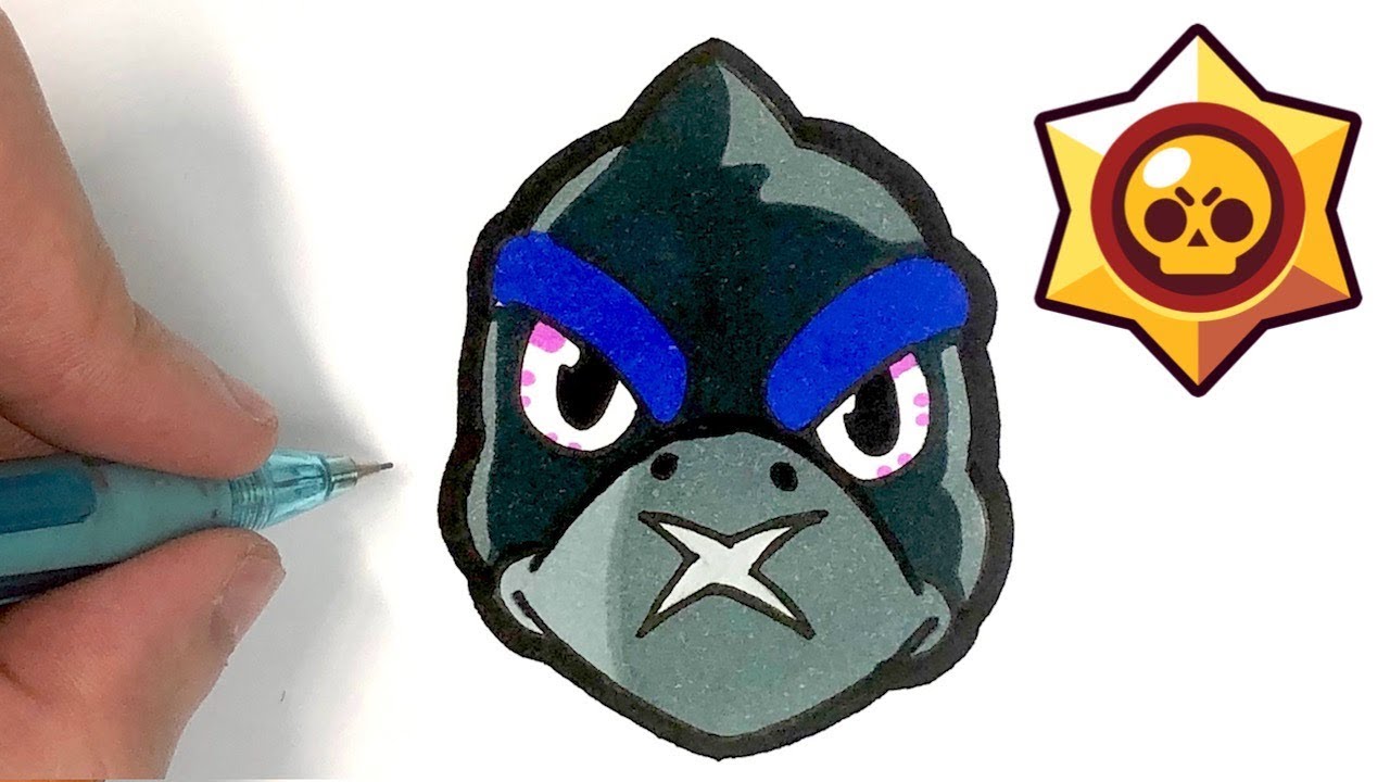 Tuto Emoji Corbac Brawl Stars Youtube - modèle de dessin brawl stars corbac