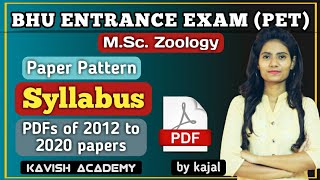 BHU MSc Zoology Entrance Exam Syllabus Paper Pattern and paper pdfs All you need to know