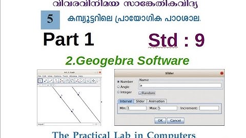 ICT Tutorials Std 9 Chapter 5 Geogebra 1