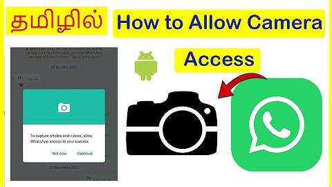 How to Allow Camera Access in WhatsApp Android Mobile Tamil | VividTech