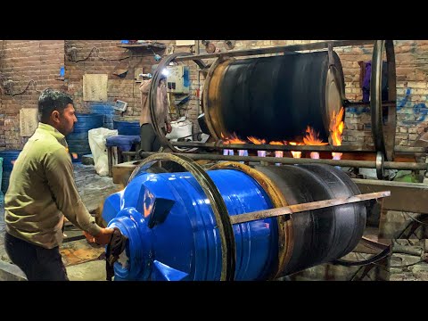 Primitive Technology of Making PVC Water Tank || Water Tank Full Production Process Inside