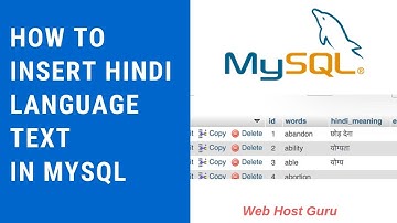 How to insert Hindi text in Mysql [Solved]