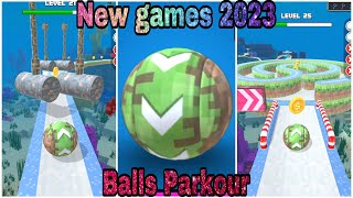Ball new games 2023 - fly ball : sky parkour gameplay - android and iOS games - levels 10 to 25 screenshot 5