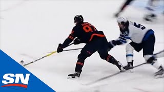 Connor Mcdavid Circles Around Net And Wires Wrist Shot Past Hellebuyck