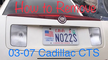 How To Remove 03-07 Cadillac CTS Third Brake Light License Plate Bezel Trim