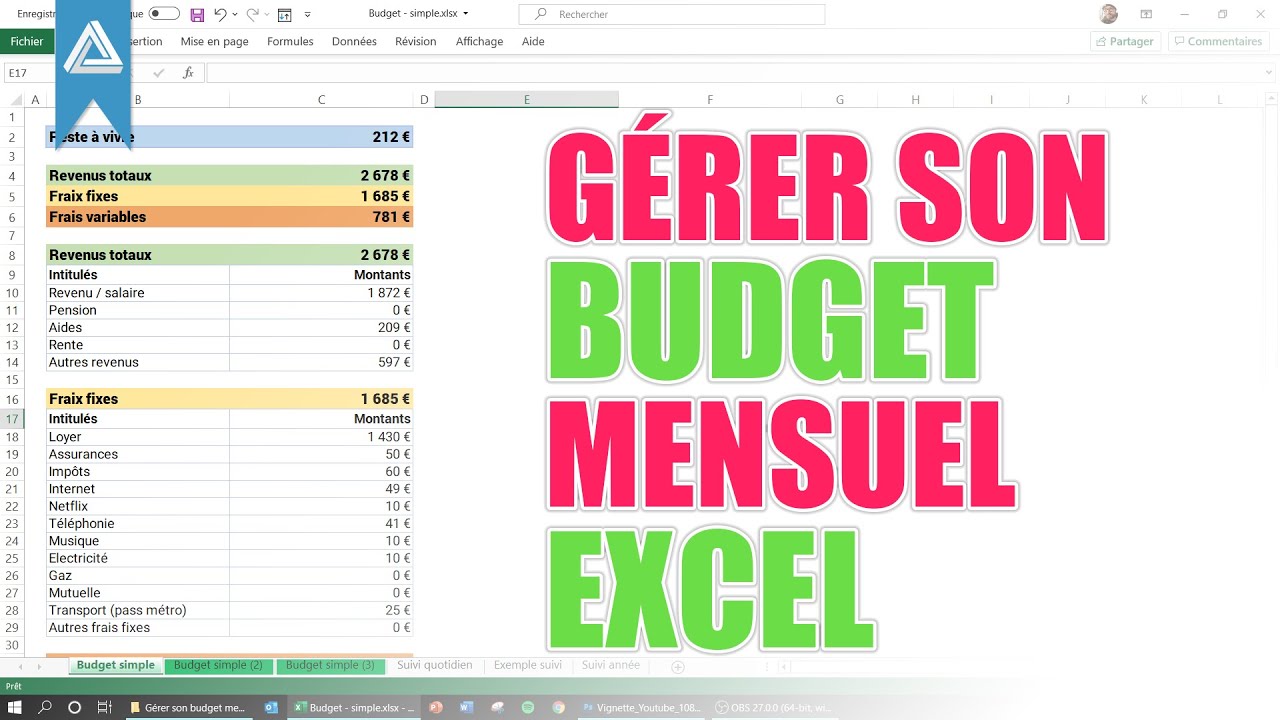 Gérer votre budget familial dans Excel - Support Microsoft