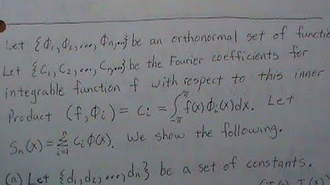 Fourier Series: Least Squares. Bessel