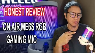 BUDGET MIC FOR STREAMING/GAMING! ONAIR ME6S rgb mic Review!