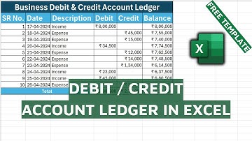 How to Create Debit and Credit Account Ledger in Microsoft Excel? | Debit and Credit in Excel