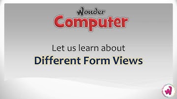 Class 8 | Ch 3 | Different Form Views in MS Access 2010 in Windows