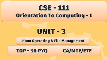 📝CSE 111 | UNIT- 3 | Orientation To Computing | CA MTE ETE practice | one night revision | lpu | LPU