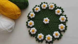 Kalpli çiçek bahçesi lif modeli  💚🌼 (Tasarımı BANA AİT) @LinhCrochets