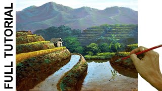 TUTORIAL : Acrylic Painting Landscape / Rice Terraces / JMLisondra