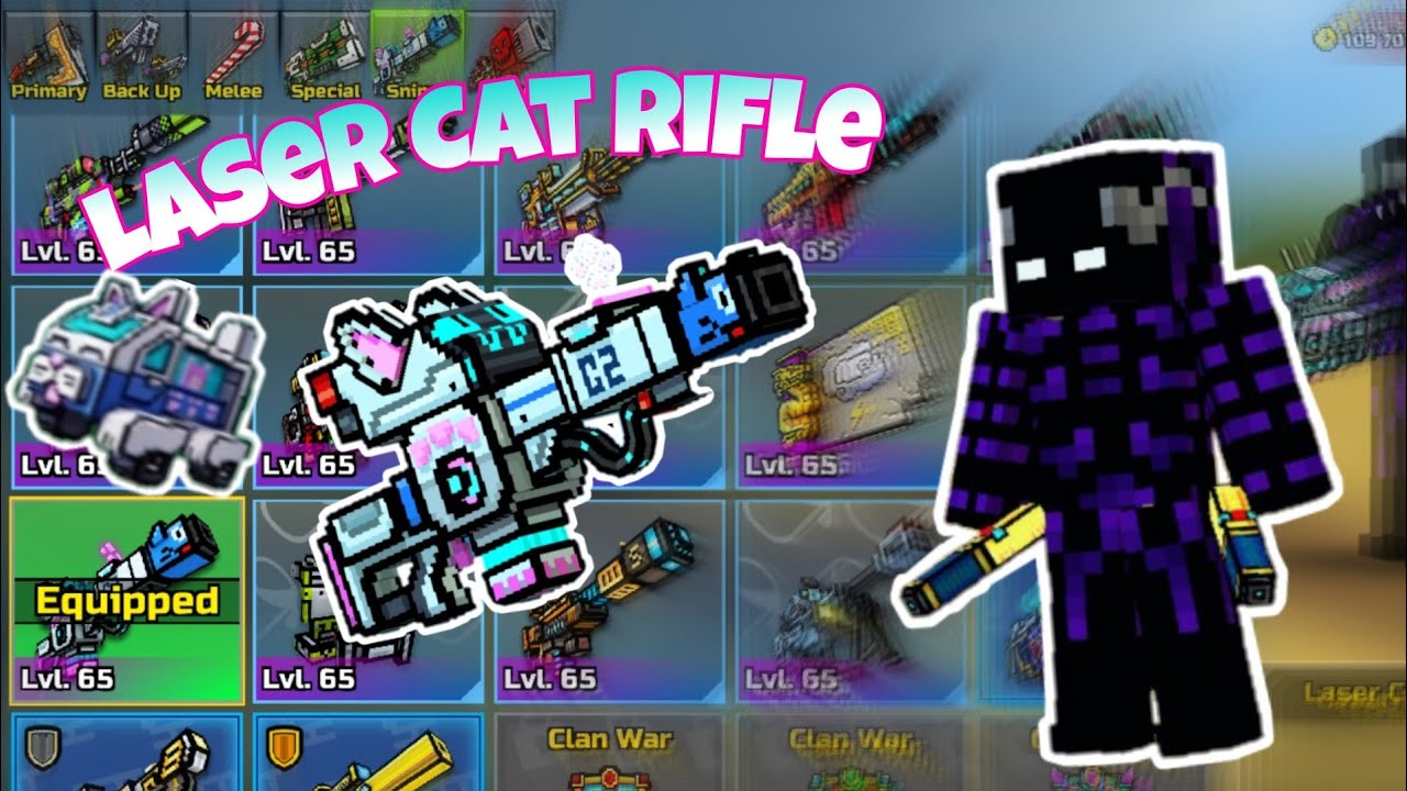 LASER CAT RIFLE IN THE NEW 21.1 UPDATE!!! //Pixel Gun 3D!! YouTube