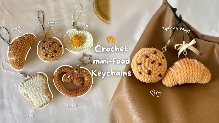 🥐How to Crochet Mini Foods | *Crochet Keychains Episode 2