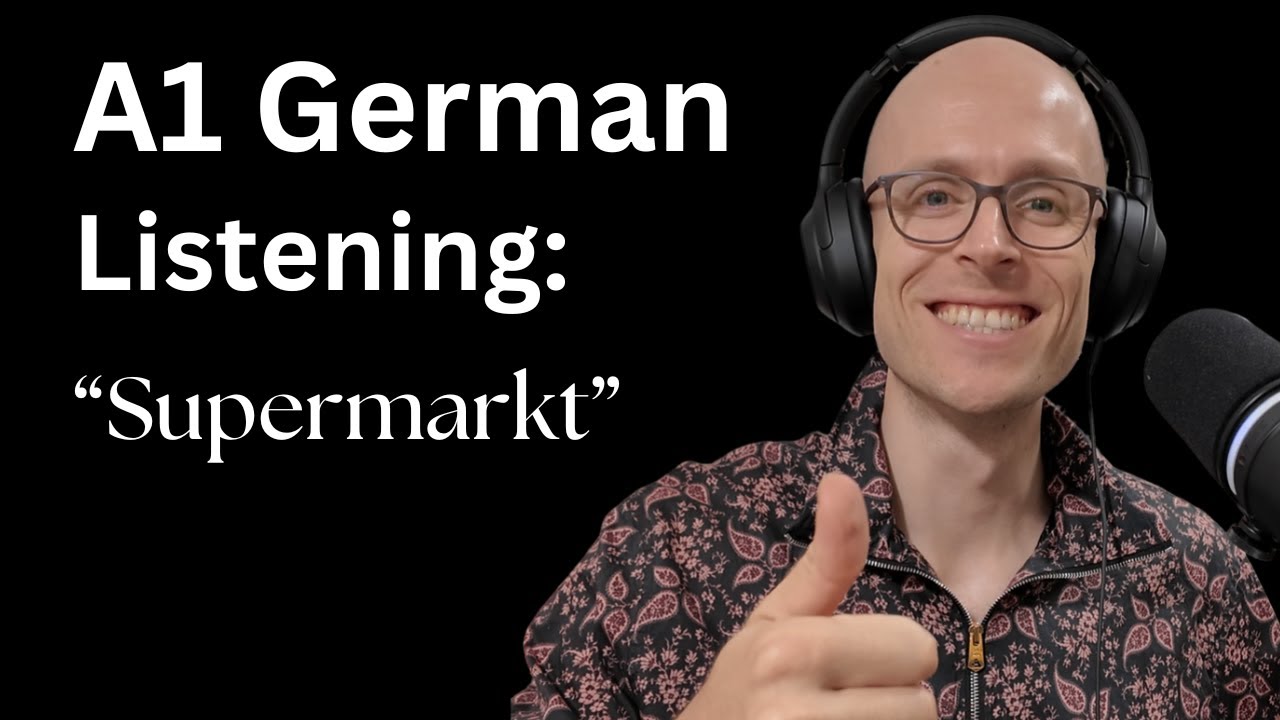 A1 German Listening Practice – SUPERMARKT — Transcript