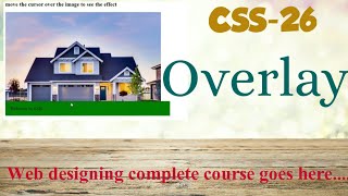 Overlay property in css.