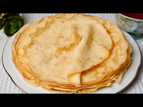 САМЫЕ ВКУСНЫЕ Тонкие БЛИНЫ на ВОДЕ! Невероятно вкусно и просто! ТЕСТО ДЛЯ БЛИНЧИКОВ за 5 МИНУТ!