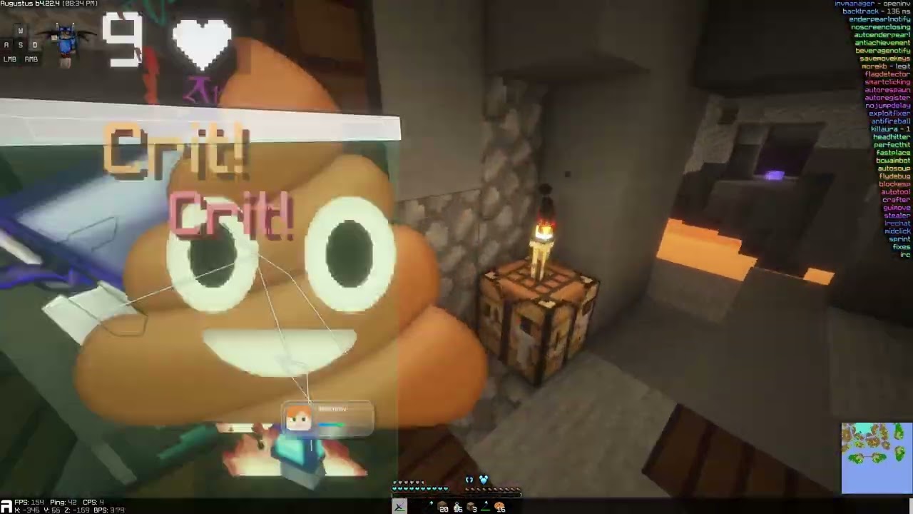 POLAR FLY on Mineblaze Skywars || Augustus Client